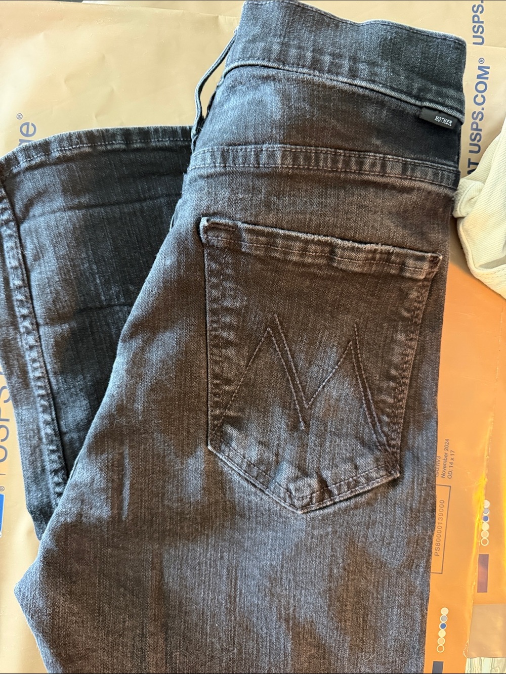 MOTHER denim womens size 29 high waisted skimp style Denim Jeans Straight Fit